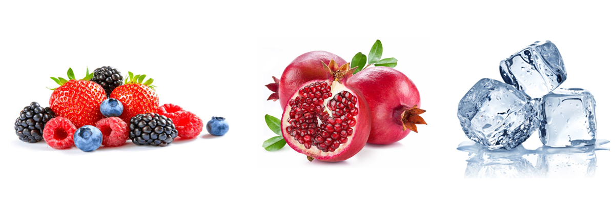 Profil aromatique SUNSET — grenade, fruits rouges, fraîcheur