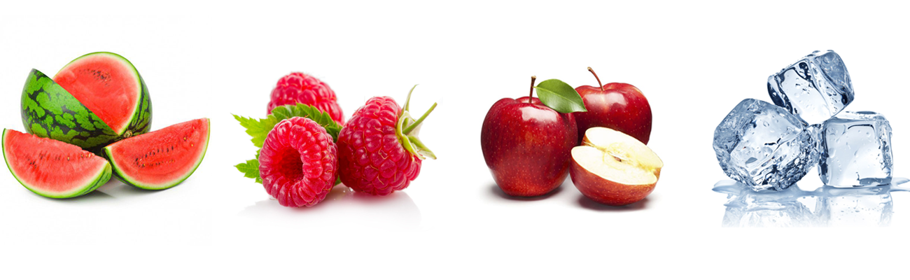 Pomme • Pastèque • Framboise • Frais