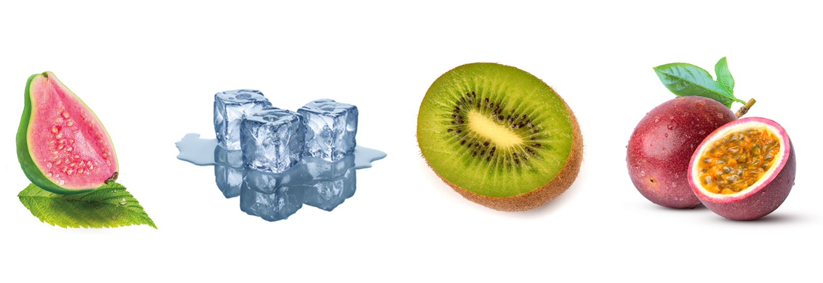 Goyave • Kiwi • Fruits de la passion • Frais