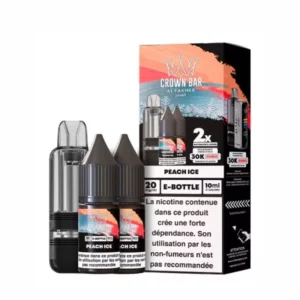 CAPSULES PRE-REMPLIES PEACH ICE CROWN BAR AL FAKHER 30000 PUFF (X2)