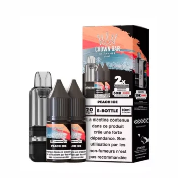 CAPSULES PRE-REMPLIES PEACH ICE CROWN BAR AL FAKHER 30000 PUFF (X2)