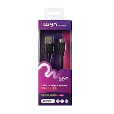 CABLE CHARGEUR SYNCHRO MICRO USB 2.4A WYN