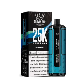 PUFF TPD GUM MINT HYPERMAX CROWN BAR AL FAKHER 25000 PUFF