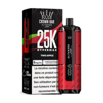PUFF TPD TWO APPEL HYPERMAX CROWN BAR AL FAKHER 25000 PUFF