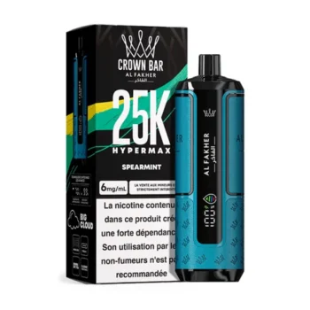 PUFF TPD SPEARMINT HYPERMAX CROWN BAR AL FAKHER 25000 PUFF