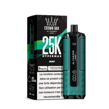 PUFF TPD MINT HYPERMAX CROWN BAR AL FAKHER 25000 PUFF
