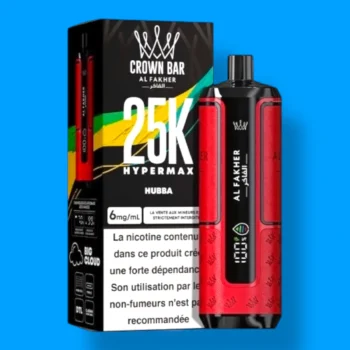 PUFF TPD HUBBA HYPERMAX CROWN BAR AL FAKHER 25000 PUFF