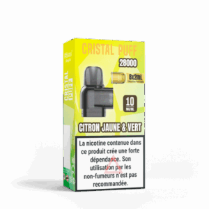 CAPSULE PRE-REMPLIE CITRON JAUNE & VERT CRISTAL PUFF 28K