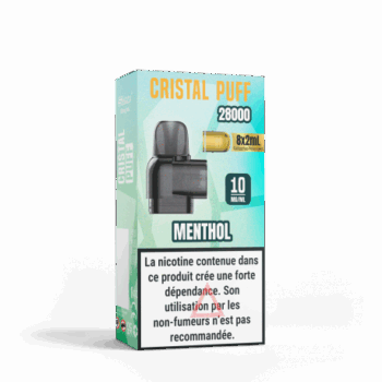 CAPSULE PRE-REMPLIE MENTHOL CRISTAL PUFF 28K