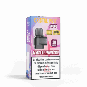 CAPSULE PRE-REMPLIE MYRTILLE FRAMBOISE CRISTAL PUFF 28K